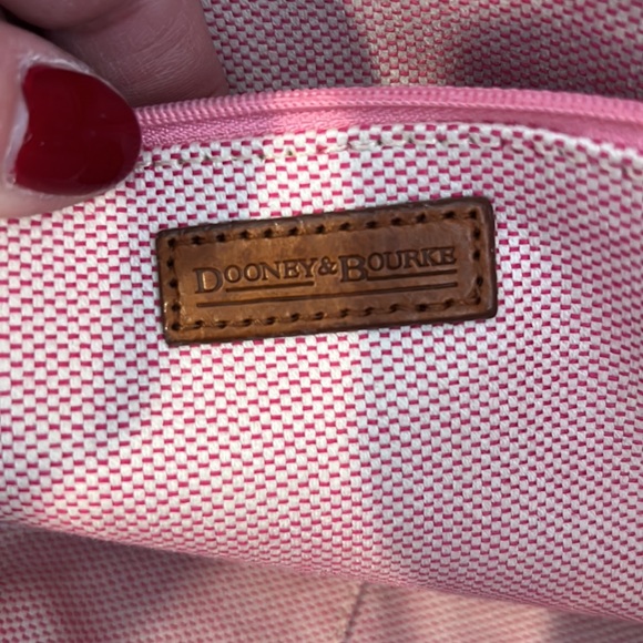 Vintage monogram DB Dooney & Bourke leather tassel detail handbag purse bag - Picture 12 of 16